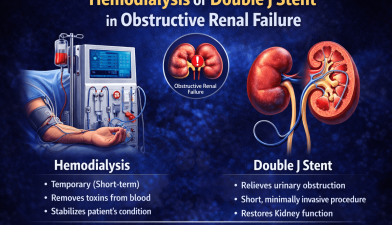 Hemodialysis and Double J Stent in Obstructive Renal Failure